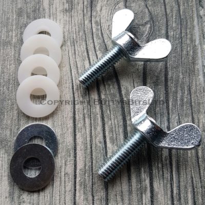 BB-144 Rear Safari window slider wing bolt kit.