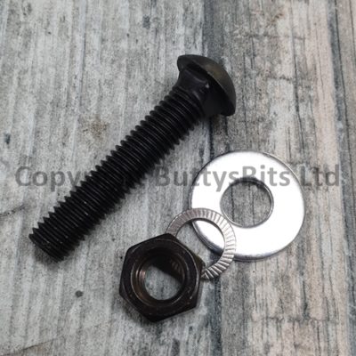 BB-009 Splitscreen Rear Ribbed / pressed Bumper Bolt 40mm 1955-1959 - Black