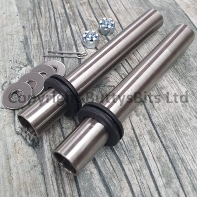 BB-324 Porsche 911 912 Stainless steel handbrake tube complete kit with Black Grommets