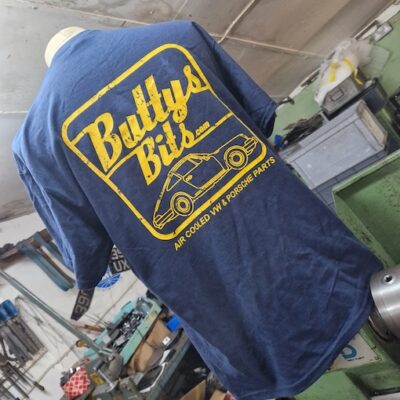 "Buttys Bits" Navy Blue  T`shirt  With Porsche Design