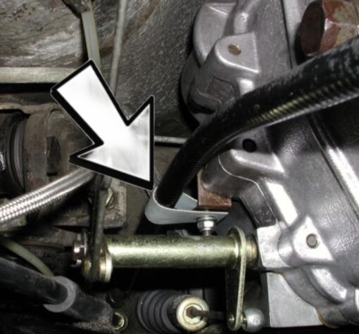BB-435A Porsche 912 911 Clutch conduit holder bracket plus strap - Image 9