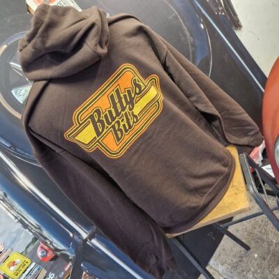 "Buttys Bits" Classic Brown Hoody with Retro logo