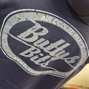 “Buttys Bits” Classic Blue Hoody with Grey Oval logo